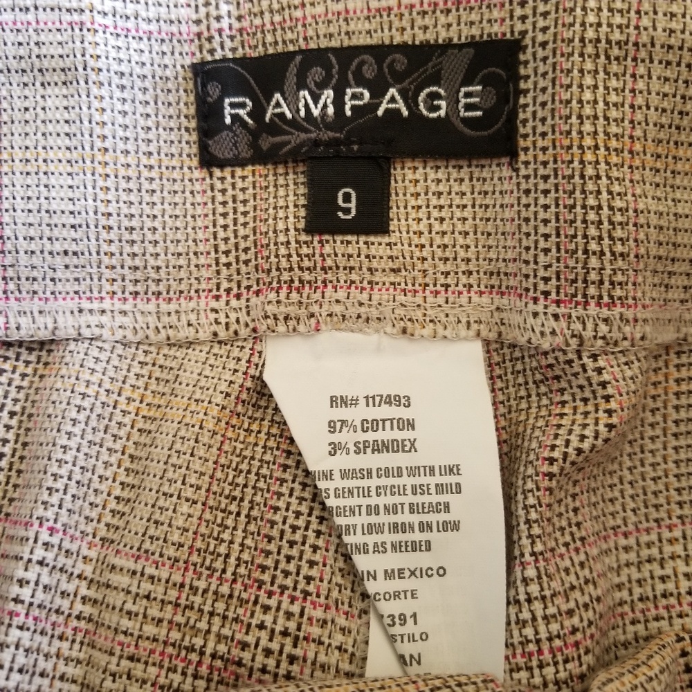 Rampage shorts | plaid print | cuffed shorts | - Picture 4 of 5